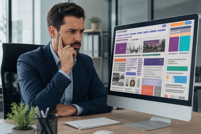 mistakes on an institutional website that hurt trust