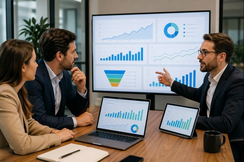 SEO consulting for businesses analyzing website performance