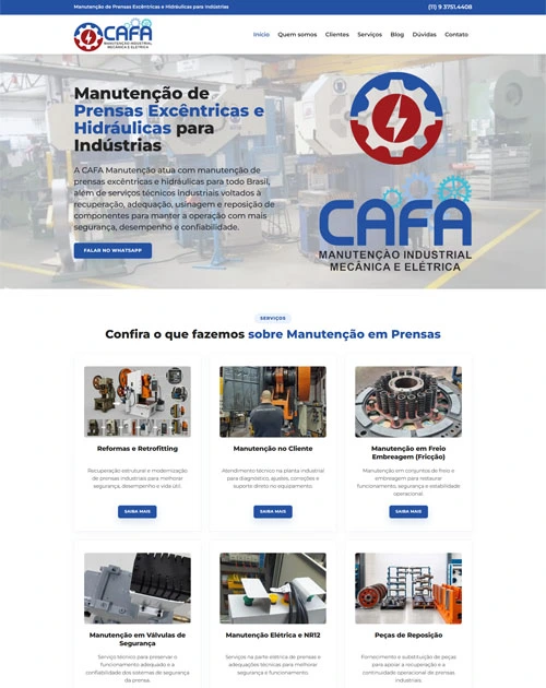 Cafa Manutenção - Corporate website