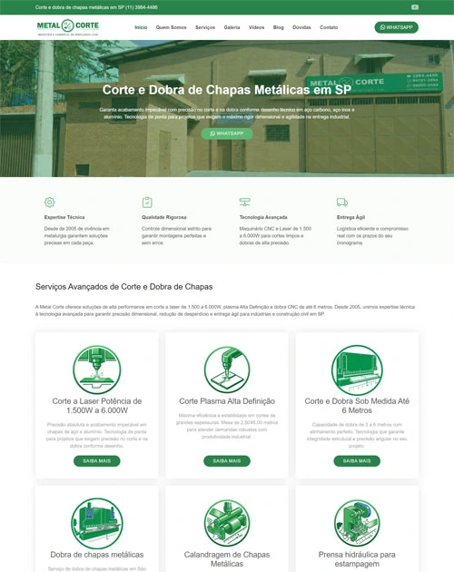 Metal Corte e Dobra - Corporate website